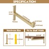 AddGrace 4 Pcs Heavy Duty Shelf Brackets Metal Gold Shelf