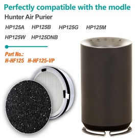 OKKFITR 2+8 Replacement Filter Set for Hunter HP125 AirX Purifier - True HEPA & Activated Carbon Compatible with Part H-HF125-VP/H-HF125
