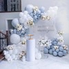 PartyWoo Dusty Blue Balloons 50 pcs 12 Inch Light Grey