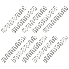PATIKIL Compression Spring, 0.3mm Wire Dia x 3mm OD x 20mm L, 10 Pcs 304 Stainless Steel Mechanical Extension Small Springs Pen Springs Assortment Kit for Shop and Home Repairs