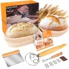 TNELTUEB Bread Proofing Basket Set, Incl 10'' Round & 9.6''