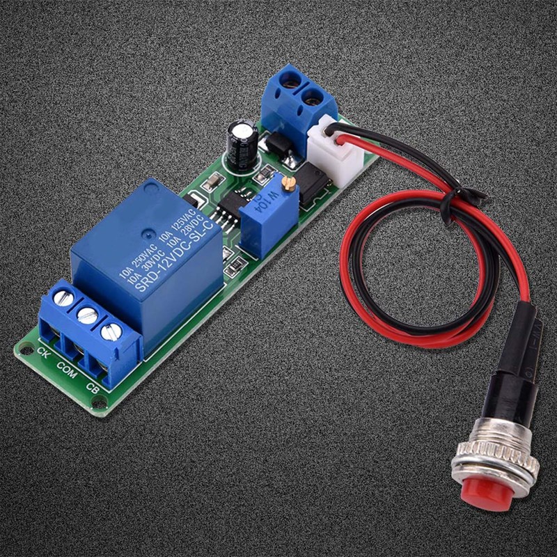 Luatoxry DC 12V Timer Relay Delay On, 1-10sec 10A Timer
