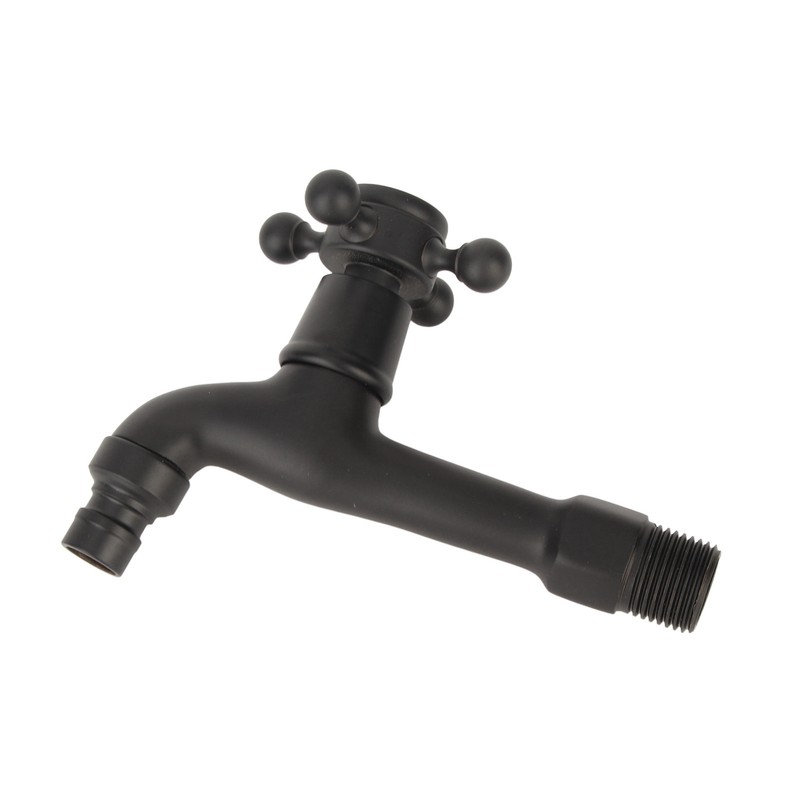 G1/2in Wall‑in Antique Brass Faucet Washing Machine Single Cold Water