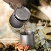 HUIOP Titanium Pot, 750ml, Silver, Uncoated, 4.5oz, Camping Pot with