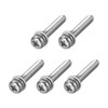 sourcing map M5 x 30mm Stainless Steel Phillips Pan Head