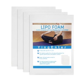 YingEnter 4 Pack Lipo Espumas Pads-Ab Junta Post Cirugía Liposucción para Abdominoplastia Post Cirugía Suministros, Lipo Espuma Tablas para Lipo Recuperación, Liposucción Prendas de Compresión 8 "X 11"
