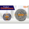 Topest Stainless Steel Scourer |12 Pack | Dish Washing Up