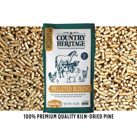 Country Heritage Premium Low Dust Pelleted Bedding Super Absorbent All Natural Softwood Pine Pellets 35 lbs.