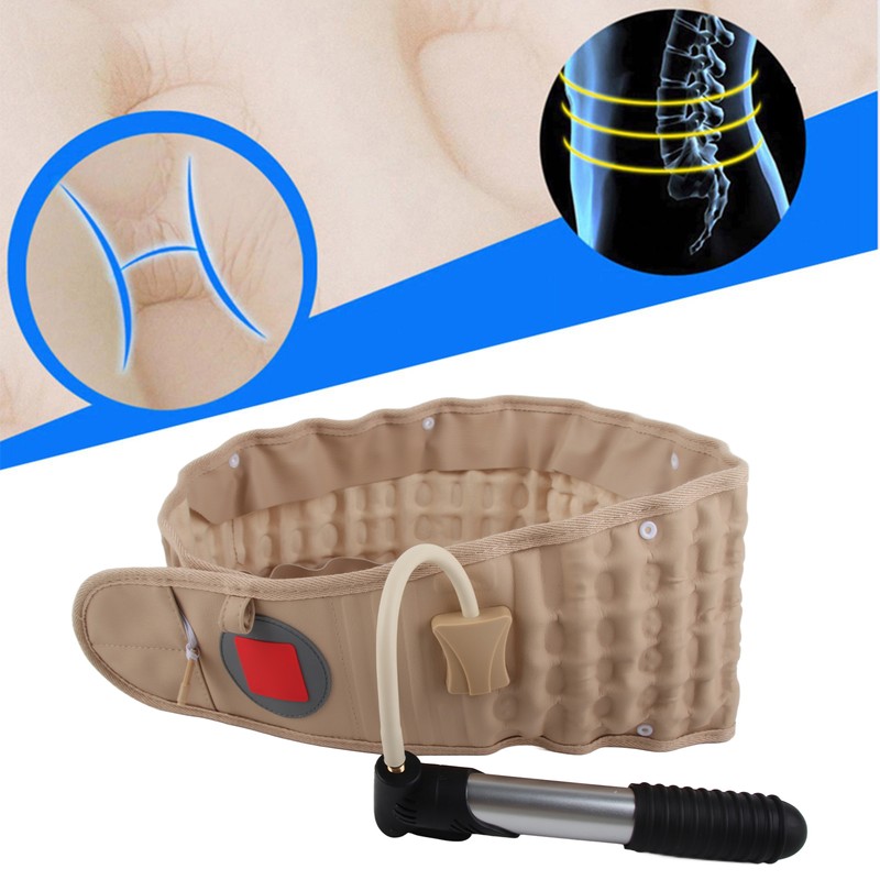 Inflatable Waist Belt for Lumbar Spine Back Decompression Traction Lumbar