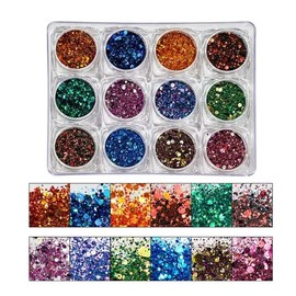Mygitter Nail Art Chameleon Sequins Laser Glitter 12 Pot
