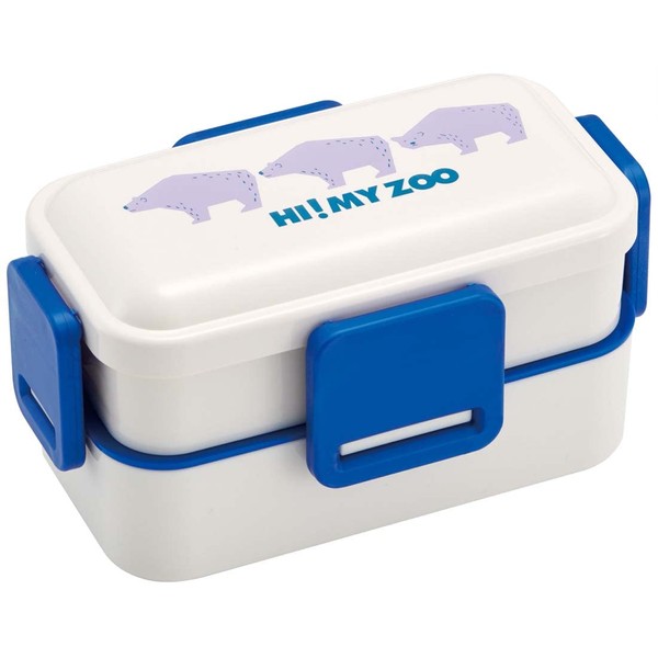 Skater PFLW4AG-A Antibacterial Fluffy Lunch Box, 2-Tier with Dome-Shaped Lid, 20.3 fl oz (600 ml), Hai Maizoo Made in Japan