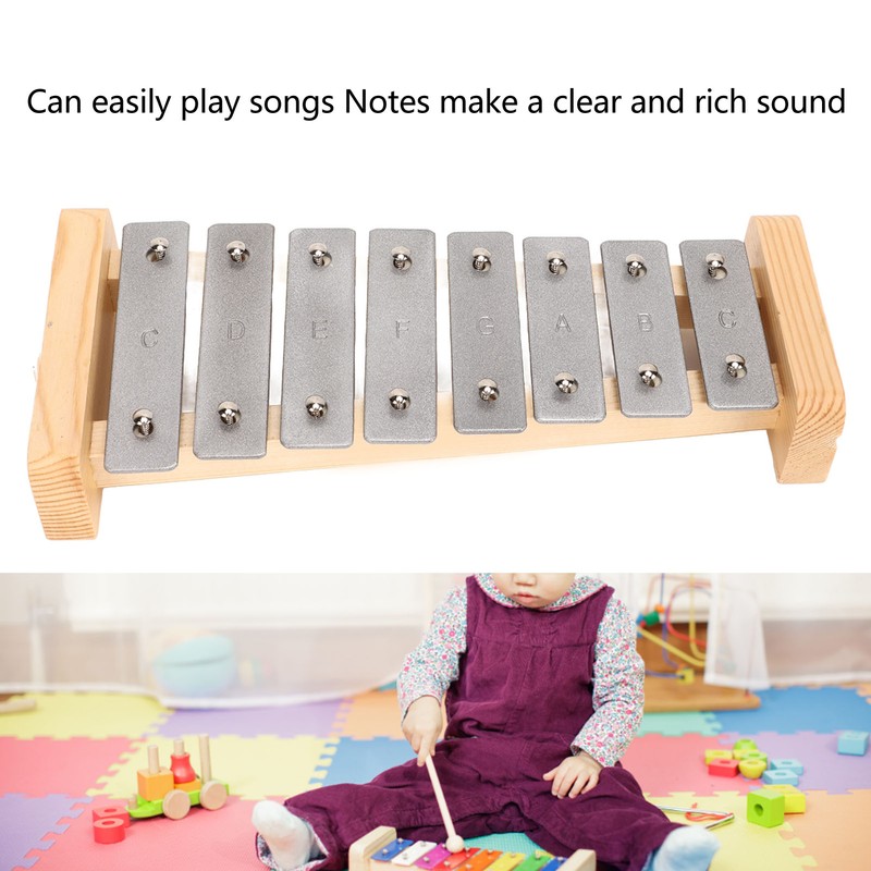 8 Notes Xylophone Educational Children Toddler Kid 8 Keys Xylophone