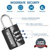 GIVERARE 4 Pack Combination Lock, 3-Digit Padlock Keyless, Resettable Luggage