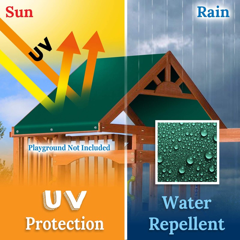 Strong Camel Replacement Swing Set Replacement Tarp for Backyard Wood