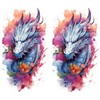2 x Temporary Dragon Tattoo Fake Tattoo Arm Tattoo Dragon