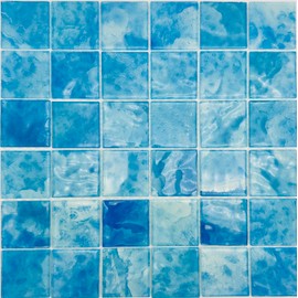 Glass Mosaic Tiles 8 Sheets Sky Blue 12X12 inches for Swimming Pool Kitchen backsplash Bathroom Shower Outdoor