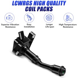 Ignition Coil Pack Spark Plugs for 1.5 Turbo 2017-2019 Ford Escape, 2014-2020 Ford Fusion Spark Plugs and Coils Replaces UF735, 4-PACK