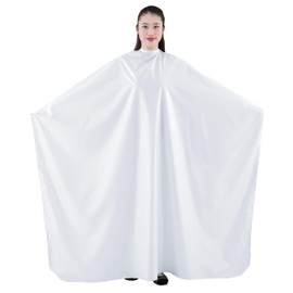 MEIHO Cut Cloth, Sleeveless Cutting Cloth, Front Length 53.5 inches (136 cm), Long Length No.1934, White, Made in Japan, Meiho Name Sewing Meiho, Polyester Sire, Glossy Material, Barber, Beauty,