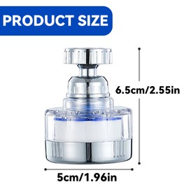 2Pcs Durable 360 Degree Sink Faucet Filter Kitchen Bathroom Sink Water Filter Tap Universal Splashproof Faucet Filter for Bathroom Shower