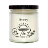 Keepsake Avery Be The Light Matthew 5:14 Candle, Avery Birthday