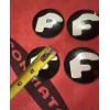 Forgiato center cap logo decal emblem sticker black with White