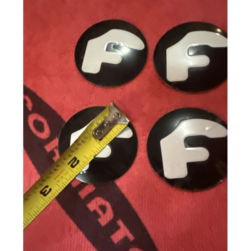 Forgiato center cap logo decal emblem sticker black with White