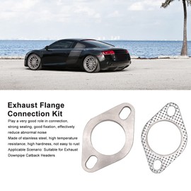 Exhaust Flange Connection Kit, 2 Bolts 2 Inch Exhaust Flange Connection Kit Stainless Steel for Exhaust Manifolds from Catback