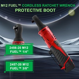 49-16-2457 Protective Boot for M12 Cordless 3/8" 1/4" Ratchet for Milwaukee 2456-20 2457-20 Wrench Black Assembly