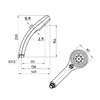 SAN-EI Faucet Showerhead Rainy Metallic White [Approx. 50% Water Conservation
