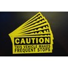 Caution This Vehicle Makes Frequent Stops Sticker Vinyl Decal (10Pack)