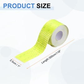 HARFINGTON 3 Rolls Reflective Tape 1" x 118" High Visibility Reflective Adhesive Stickers Outdoor Waterproof for Trailer Trucks Bike Car Motorcycle Helmet Mailbox, Yellow