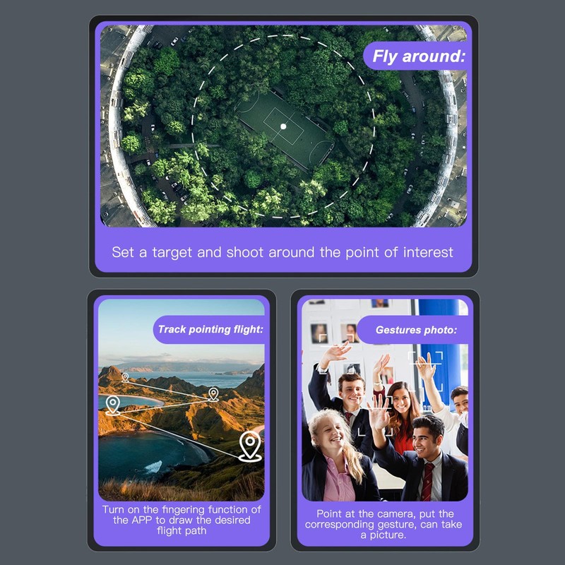 Drone 360 Degree Obstacle Avoidance GPS with HD Camera Foldable