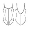 Mirella Princess Seam - Maillot para niña (2-4), Color Granate