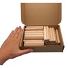 SKIR'CO (Pack of 50) Wooden Dowels 12x90mm Grooved Wood Dowels