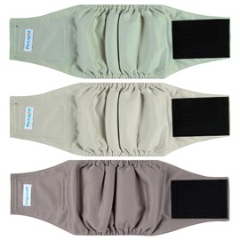 Paw Legend Washable Dogs Diapers Male Dog Belly Bands for Male Dogs Diapers Reusable Puppy Doggie Diapers Male (3 Pack, XX-Large)