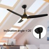 SARUDIIR Ceiling Fans with Lights,52 inch Black Ceiling fan with