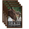 wallsthatspeak 14x22 Mocha Walnut Picture Frame for Puzzles Posters Photos