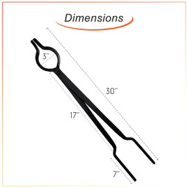 FEBTECH Log Grabber for Fire Pit - 30" Inch Steel Fire Tongs for Fire - Fire Pit Accessories for Outside - Wood Log Grabber Tool Heavy Duty Outdoor - Camping Accessories - Campfire Tongs