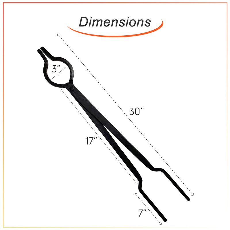 FEBTECH Log Grabber for Fire Pit - 30" Inch Steel