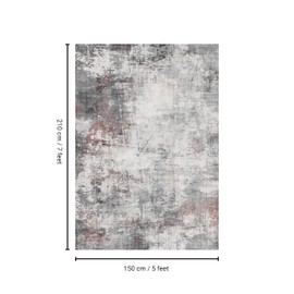 Udorich Non-Slip Area Rug 5' x 7', Durable and Foldable, Kid and Pet Friendly, Modern Design