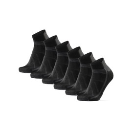DANISH ENDURANCE Calcetines de Ciclismo Bajos para Hombres y Mujeres Negro G 3-pack