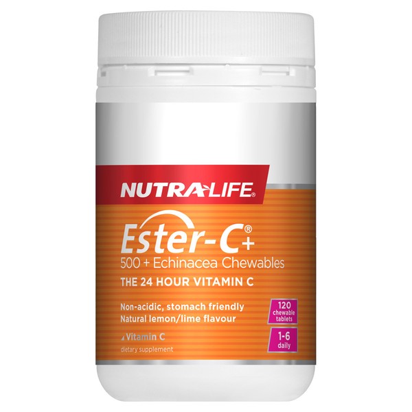 Nutra-Life Ester C & Echinacea Chewables - 120 chewable tablets