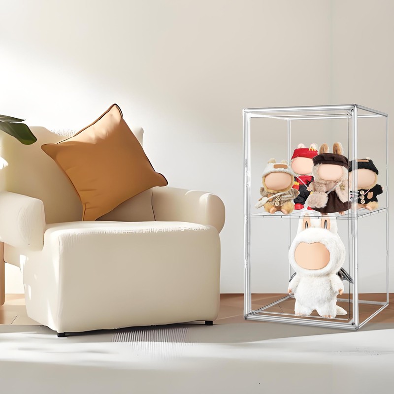 23.6'' Extra Large Acrylic Display Case for Collectibles Adjustable Clear