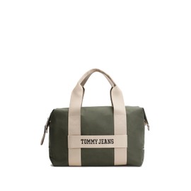 Tommy Jeans Retro Cool Duffle Bag with Luggage Strap, Pewter Green