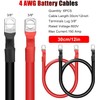 Linkstyle 6 PCS 4 AWG Battery Cables 12 Inch, 30CM