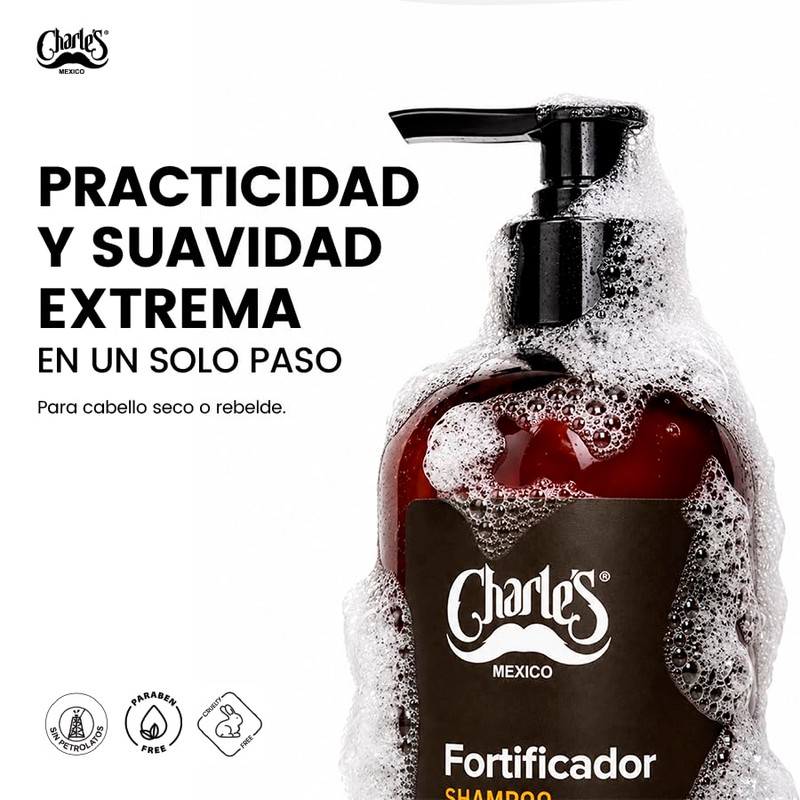Charles Shampoo 2 en 1 Regular Shampoo y Acondicionador -