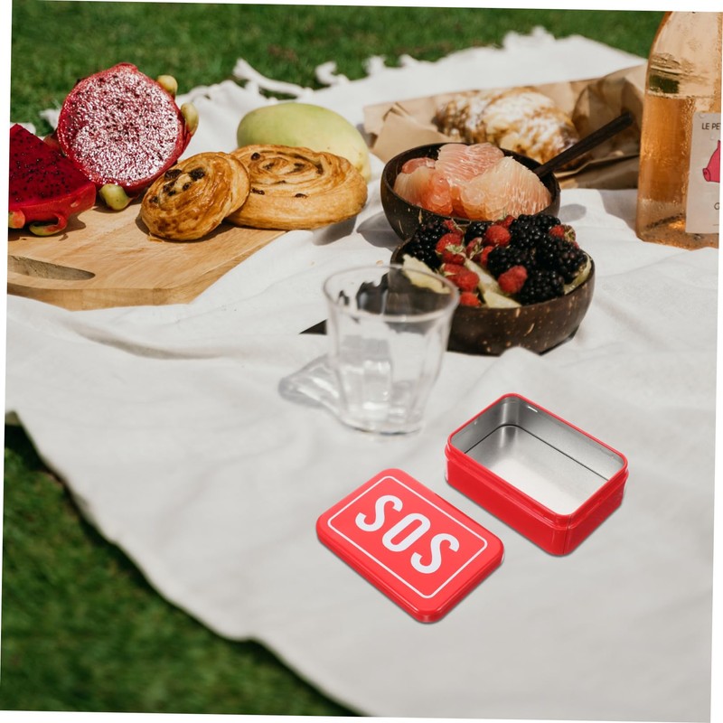 OHPHCALL Outdoor Survival Shockproof Metal Small Container Survival Supplies Case