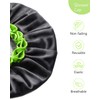 mikimini Black Shower Cap 1 Pack, Reusable, Double Layers Waterproof