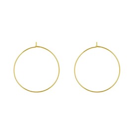 925 Sterling Silver Thin Wire Hoop Earrings - Super Lightweight Hypoallergenic Jewellery for Women & Teens, Minimalist Round Huggie Hoops (1.5-3.5cm) in Gift Pouch (Gold, 3.0 cm)