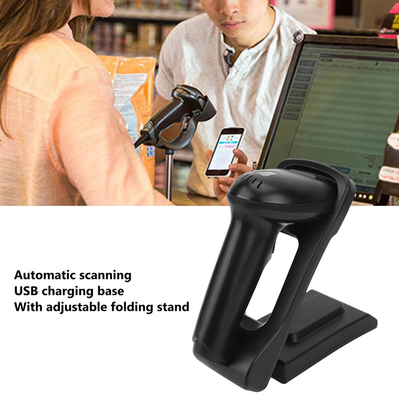 Barcode Scanner 2.4G Wireless USB Charging Handheld Portable 1D Cordless